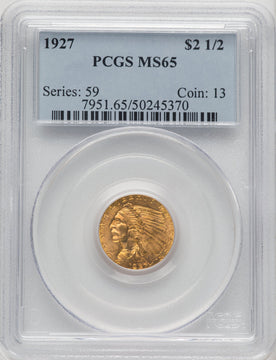 1927 $2.50 Indian Quarter Eagle PCGS MS65 (506628044)