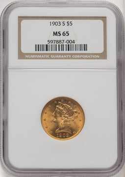 1903-S $5 Liberty Half Eagle NGC MS65 (506628040)