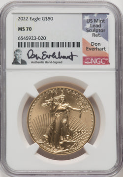 2022 $50 One-Ounce Gold Eagle NGC MS70