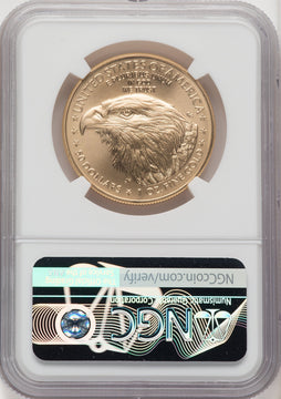 2022 $50 One-Ounce Gold Eagle NGC MS70