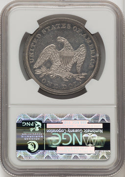 1850 CAC Seated Dollar NGC AU55