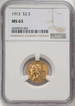 1913 $2.50 Indian Quarter Eagle NGC MS63 (506072002)