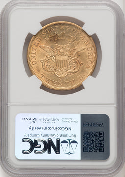 1862-S $20 Liberty Double Eagle NGC AU53 (770252005)