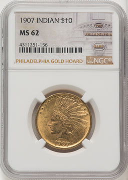 1907 $10 No Motto Indian Eagle NGC MS62 (771126006)