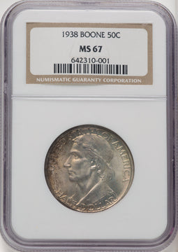 1938 50C Boone Commemorative Silver NGC MS67 (770956002)