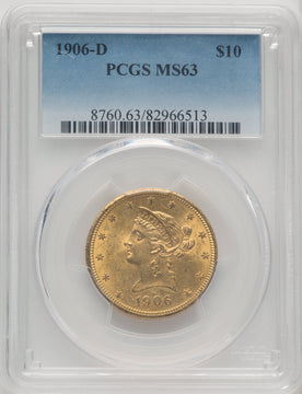 1906-D $10 Liberty Eagle PCGS MS63 (771109002)