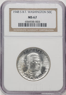 1948-S 50C Booker T. Washington Commemorative Silver NGC MS67 (519848120)