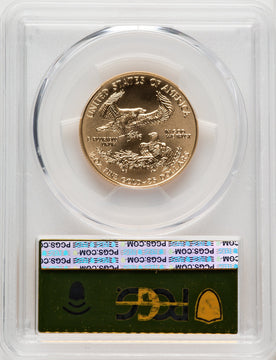 1998 $25 Half-Ounce Gold Eagle Gold Foil PCGS MS70