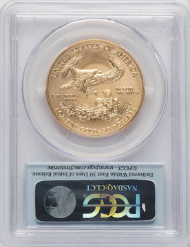 2014-W $50 One-Ounce Gold Eagle First Strike FS Flag PCGS MS70