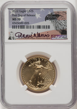 2022 $25 Half-Ounce Gold Eagle NGC MS70
