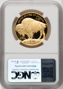 2019-W $50 One-Ounce American Buffalo .9999 Fine Gold Brown Label NGC PF70 (770530008)