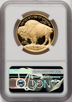 2022-W G$50 Gold Buffalo FDI DCAM Mike Castle NGC PF70
