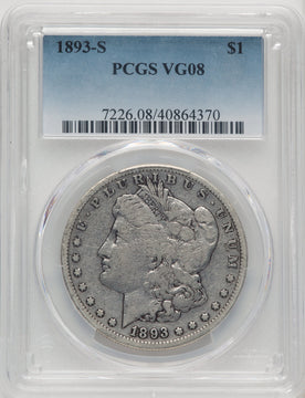 1893-S Morgan Dollar PCGS VG8