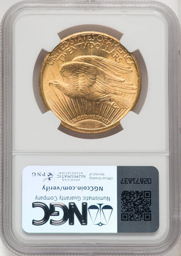 1911-S $20 Saint-Gaudens Double Eagle NGC MS66 (771337021)