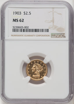 1903 $2.50 Liberty Quarter Eagle NGC MS62