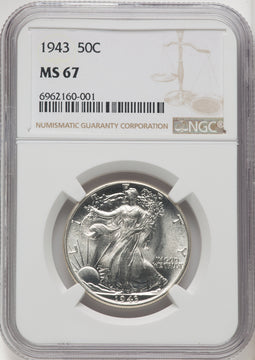 1943 50C Walking Liberty Half Dollar NGC MS67 (771528017)