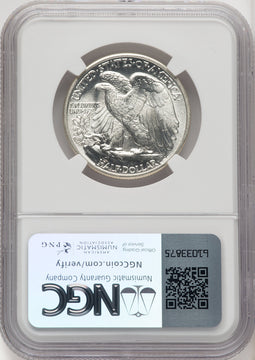 1943 50C Walking Liberty Half Dollar NGC MS67 (771528017)