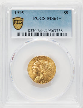 1915 $5 Indian Half Eagle PCGS MS64+ (771357005)