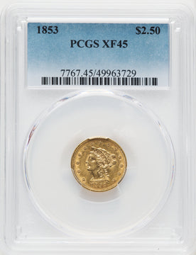 1853 $2.50 Liberty Quarter Eagle PCGS XF45