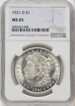 1921-D Morgan Dollar NGC MS65 (519806124)