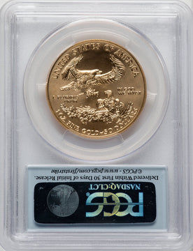 2013-W $50 One-Ounce Gold Eagle First Strike FS Flag PCGS MS70