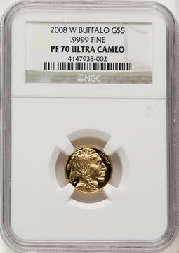 2008-W Gold American Buffalo 4-Coin Set NGC PF70 Ultra Cameo