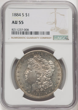 1884-S Morgan Dollar NGC AU55 (506580011)