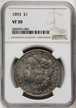 1893 Morgan Dollar NGC VF30
