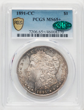 1891-CC CAC Morgan Dollar PCGS MS65+