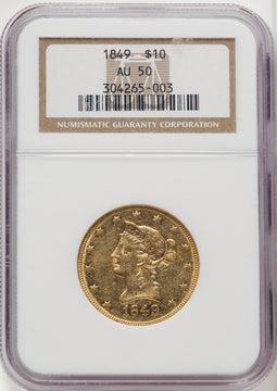1849 $10 Liberty Eagle NGC AU50 (506113003)