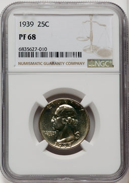 1939 25C Proof Washington Quarter NGC PR68 (771402003)