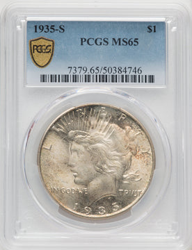 1935-S Peace Dollar PCGS MS65