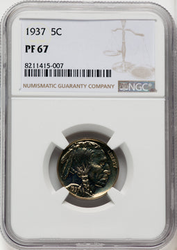 1937 5C Proof Buffalo Nickel NGC PR67 (519724004)
