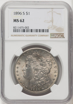 1896-S Morgan Dollar NGC MS62