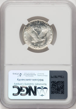 1918/7-S 25C Standing Liberty Quarter NGC MS64+