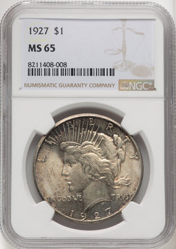1927 Peace Dollar NGC MS65