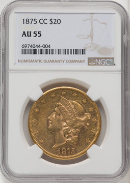 1875-CC $20 Liberty Double Eagle NGC AU55 (771307002)