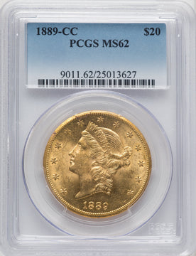 1889-CC $20 Liberty Double Eagle PCGS MS62