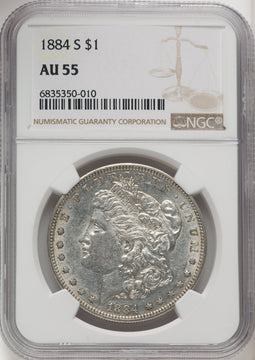 1884-S Morgan Dollar NGC AU55 (771656025)