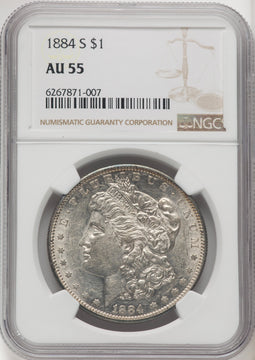 1884-S Morgan Dollar NGC AU55 (771656024)