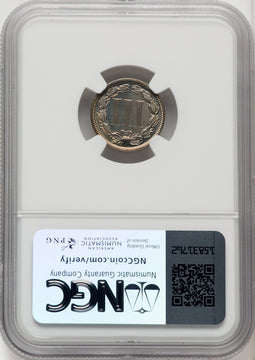 1877 3CN Proof Three Cent Nickel NGC PR67