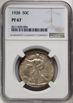 1938 50C Proof Walking Liberty Half Dollar NGC PR67 (506566011)
