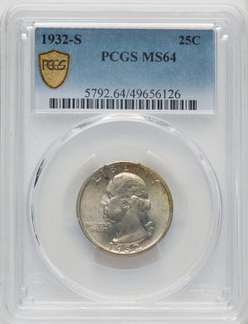 1932-S 25C Washington Quarter PCGS MS64 (502597011)