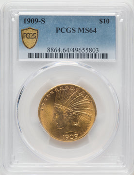 1909-S $10 Indian Eagle PCGS MS64