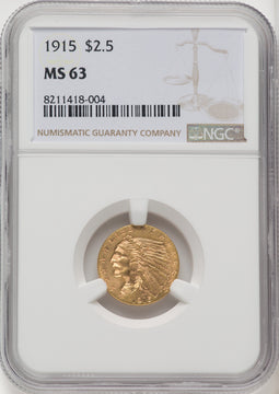 1915 $2.50 Indian Quarter Eagle NGC MS63 (506557011)