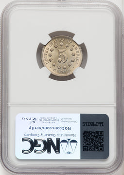 1869 5C Shield Nickel NGC MS66