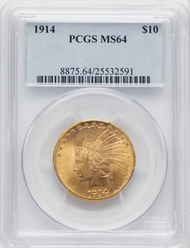 1914 $10 Indian Eagle PCGS MS64