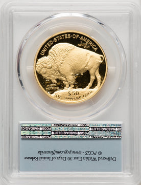 2016-W $50 One-Ounce Gold Buffalo Tenth Anniversary First Strike PCGS PR70 (506708006)
