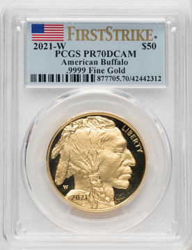 2021-W G$50 Gold Buffalo First Strike DCAM PCGS PR70 (506708009)