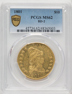 1801 $10 BD-2 Early Eagle PCGS MS62